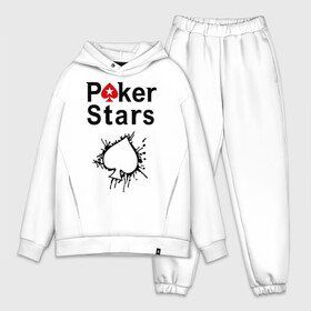 Мужской костюм хлопок OVERSIZE с принтом Poker Stars в Кировске,  |  | Тематика изображения на принте: pokerstars