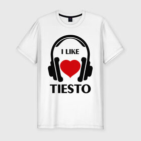 Мужская футболка премиум с принтом Мне нравится Tiesto в Кировске, 92% хлопок, 8% лайкра | приталенный силуэт, круглый вырез ворота, длина до линии бедра, короткий рукав | dj | rnb | к сердцу | клубная музыка | клубные | любовь к музыка | мне нравится | мне нравится tiesto | музыка