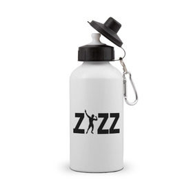 Бутылка спортивная с принтом Zyzz в Кировске, металл | емкость — 500 мл, в комплекте две пластиковые крышки и карабин для крепления | zyzz | силовой спорт | спорт