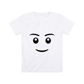 Детская футболка хлопок с принтом Игрушечный человечек в Кировске, 100% хлопок | круглый вырез горловины, полуприлегающий силуэт, длина до линии бедер | игрушечный человечек | позитив и смайлы | прикольные картинки
