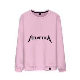 Мужской свитшот хлопок с принтом Helvetica Metallica в Кировске, 100% хлопок |  | helvetica metallica | антибренд