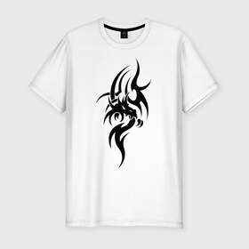 Мужская футболка премиум с принтом Безжалостный дракон в Кировске, 92% хлопок, 8% лайкра | приталенный силуэт, круглый вырез ворота, длина до линии бедра, короткий рукав | 