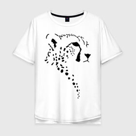 Мужская футболка хлопок Oversize с принтом Гепард в Кировске, 100% хлопок | свободный крой, круглый ворот, “спинка” длиннее передней части | Тематика изображения на принте: гепард | дикие | животные | киска | кошки