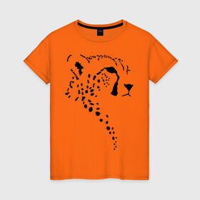 Женская футболка хлопок с принтом Гепард в Кировске, 100% хлопок | прямой крой, круглый вырез горловины, длина до линии бедер, слегка спущенное плечо | гепард | дикие | животные | киска | кошки