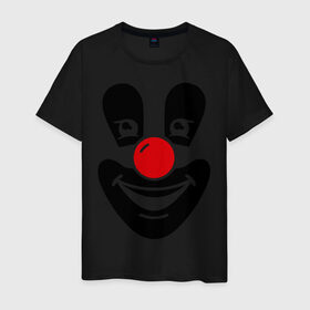 Мужская футболка хлопок с принтом Веселый клоун в Кировске, 100% хлопок | прямой крой, круглый вырез горловины, длина до линии бедер, слегка спущенное плечо. | Тематика изображения на принте: веселый клоун | клоун | маска | позитив и смайлы | прикольные картинки | цирк