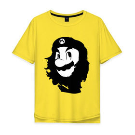 Мужская футболка хлопок Oversize с принтом Che Mario в Кировске, 100% хлопок | свободный крой, круглый ворот, “спинка” длиннее передней части | nintendo | марио | нинтендо | че гевара