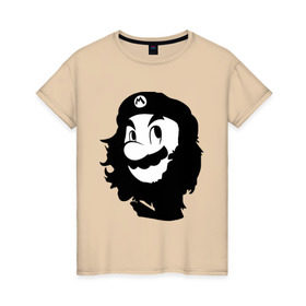 Женская футболка хлопок с принтом Che Mario в Кировске, 100% хлопок | прямой крой, круглый вырез горловины, длина до линии бедер, слегка спущенное плечо | nintendo | марио | нинтендо | че гевара