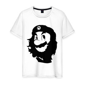 Мужская футболка хлопок с принтом Che Mario в Кировске, 100% хлопок | прямой крой, круглый вырез горловины, длина до линии бедер, слегка спущенное плечо. | nintendo | марио | нинтендо | че гевара