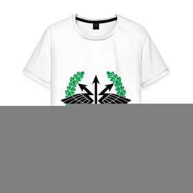 Мужская футболка хлопок с принтом Символ вооруженных сил в Кировске, 100% хлопок | прямой крой, круглый вырез горловины, длина до линии бедер, слегка спущенное плечо. | 