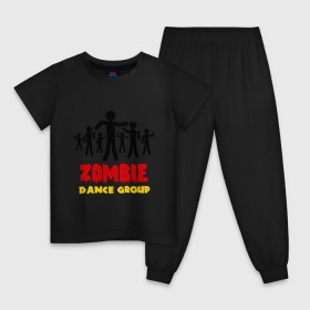 Детская пижама хлопок с принтом Zombie dance group в Кировске, 100% хлопок |  брюки и футболка прямого кроя, без карманов, на брюках мягкая резинка на поясе и по низу штанин
 | dj | rnb | zombie dance group | зомби танцевальная группа | клубные | мертвецы | танцы