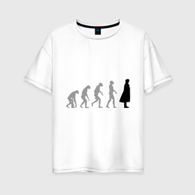 Женская футболка хлопок Oversize с принтом Sherlock evolution в Кировске, 100% хлопок | свободный крой, круглый ворот, спущенный рукав, длина до линии бедер
 | sherlock evolution | кино | мультфильмы и тв 
 шерлок холмс | сыщик | холмс