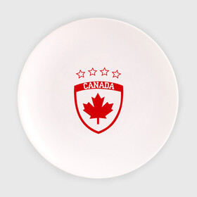 Тарелка 3D с принтом Канада в Кировске, фарфор | диаметр - 210 мм
диаметр для нанесения принта - 120 мм | канада | спорт | хоккеист | хоккей | шайба