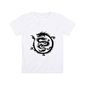Детская футболка хлопок с принтом Двойной дракон в Кировске, 100% хлопок | круглый вырез горловины, полуприлегающий силуэт, длина до линии бедер | двойной дракон | дракон | монстры | привидения и дьяволы | прикольные картинки