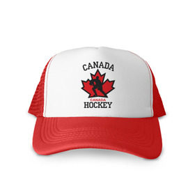 Кепка тракер с сеткой с принтом Канада хоккей (Canada Hockey) в Кировске, трикотажное полотно; задняя часть — сетка | длинный козырек, универсальный размер, пластиковая застежка | canada hockey | канада хоккей | лед | спорт | хоккей | шайба
