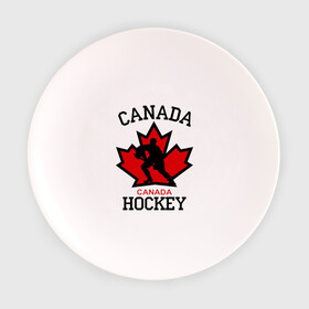 Тарелка 3D с принтом Канада хоккей (Canada Hockey) в Кировске, фарфор | диаметр - 210 мм
диаметр для нанесения принта - 120 мм | canada hockey | канада хоккей | лед | спорт | хоккей | шайба