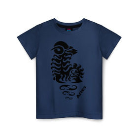 Детская футболка хлопок с принтом Овен в Кировске, 100% хлопок | круглый вырез горловины, полуприлегающий силуэт, длина до линии бедер | знаки | знаки зодиака | овен | прикольные картинки