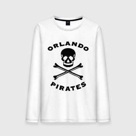 Мужской лонгслив хлопок с принтом Orlando pirates Орландо Пираты в Кировске, 100% хлопок |  | orlando pirates | кости | орландо пираты | спорт | футбол | череп