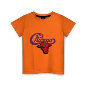 Детская футболка хлопок с принтом Чикаго Булс Chicago bulls в Кировске, 100% хлопок | круглый вырез горловины, полуприлегающий силуэт, длина до линии бедер | chicago bulls | swag | бык | чикаго булс