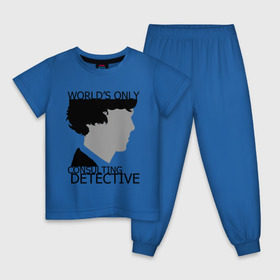 Детская пижама хлопок с принтом Sherlock Detective в Кировске, 100% хлопок |  брюки и футболка прямого кроя, без карманов, на брюках мягкая резинка на поясе и по низу штанин
 | sherlock detective | кино | мультфильмы и тв 
подкатегория: | сыщик | холмс | хомс