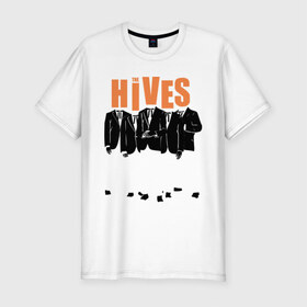 Мужская футболка премиум с принтом The Hives (пиджаки) в Кировске, 92% хлопок, 8% лайкра | приталенный силуэт, круглый вырез ворота, длина до линии бедра, короткий рукав | kubana 2014 | the hives | альтернатива | кубана 2014 | музыка | рок | с группами | фестиваль