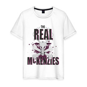 Мужская футболка хлопок с принтом The real McKenzies (брызги) в Кировске, 100% хлопок | прямой крой, круглый вырез горловины, длина до линии бедер, слегка спущенное плечо. | 