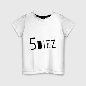 Детская футболка хлопок с принтом 5diez в Кировске, 100% хлопок | круглый вырез горловины, полуприлегающий силуэт, длина до линии бедер | 5diez | kubana | rok | альтернатива | кубана | подарок девушке | подарок парню | рок