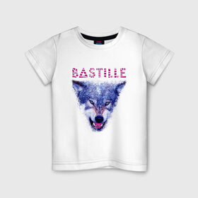 Детская футболка хлопок с принтом Bastille в Кировске, 100% хлопок | круглый вырез горловины, полуприлегающий силуэт, длина до линии бедер | bastille | pop rock | rock | альтернатива | волк | злой волк | инди рок | музыка | поп рок | рок