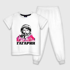 Детская пижама хлопок с принтом Гагарин в Кировске, 100% хлопок |  брюки и футболка прямого кроя, без карманов, на брюках мягкая резинка на поясе и по низу штанин
 | 