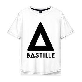 Мужская футболка хлопок Oversize с принтом Bastille в Кировске, 100% хлопок | свободный крой, круглый ворот, “спинка” длиннее передней части | bastille | kubana | rock | кубана | музыка | подарок | рок | треугольник