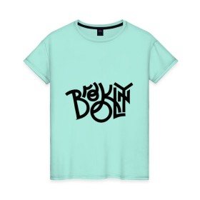 Женская футболка хлопок с принтом Brooklyn Бруклин Америка Swag в Кировске, 100% хлопок | прямой крой, круглый вырез горловины, длина до линии бедер, слегка спущенное плечо | бруклин