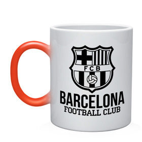 Кружка хамелеон с принтом Barcelona FC в Кировске, керамика | меняет цвет при нагревании, емкость 330 мл | barcelona | fc | fc barcelona | footbal club | барселона | лого | логотип | спорт | футбол | футбольный клуб