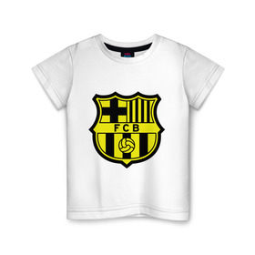Детская футболка хлопок с принтом Barcelona logo в Кировске, 100% хлопок | круглый вырез горловины, полуприлегающий силуэт, длина до линии бедер | barcelona | fc | fc barcelona | footbal club | барселона | лого | логотип | спорт | футбол | футбольный клуб