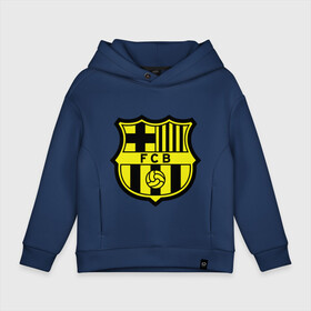 Детское худи Oversize хлопок с принтом Barcelona logo в Кировске, френч-терри — 70% хлопок, 30% полиэстер. Мягкий теплый начес внутри —100% хлопок | боковые карманы, эластичные манжеты и нижняя кромка, капюшон на магнитной кнопке | barcelona | fc | fc barcelona | footbal club | барселона | лого | логотип | спорт | футбол | футбольный клуб