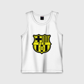 Детская майка хлопок с принтом Barcelona logo в Кировске,  |  | barcelona | fc | fc barcelona | footbal club | барселона | лого | логотип | спорт | футбол | футбольный клуб