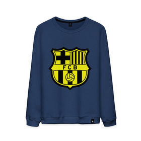 Мужской свитшот хлопок с принтом Barcelona logo в Кировске, 100% хлопок |  | barcelona | fc | fc barcelona | footbal club | барселона | лого | логотип | спорт | футбол | футбольный клуб