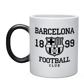 Кружка хамелеон с принтом Barcelona 1899 в Кировске, керамика | меняет цвет при нагревании, емкость 330 мл | barcelona | fc | fc barcelona | footbal club | барселона | лого | логотип | спорт | футбол | футбольный клуб