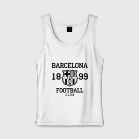 Женская майка хлопок с принтом Barcelona 1899 в Кировске, 95% хлопок, 5% эластан |  | barcelona | fc | fc barcelona | footbal club | барселона | лого | логотип | спорт | футбол | футбольный клуб