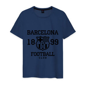 Мужская футболка хлопок с принтом Barcelona 1899 в Кировске, 100% хлопок | прямой крой, круглый вырез горловины, длина до линии бедер, слегка спущенное плечо. | Тематика изображения на принте: barcelona | fc | fc barcelona | footbal club | барселона | лого | логотип | спорт | футбол | футбольный клуб