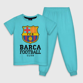 Детская пижама хлопок с принтом Barcelona FC в Кировске, 100% хлопок |  брюки и футболка прямого кроя, без карманов, на брюках мягкая резинка на поясе и по низу штанин
 | barcelona | fc | fc barcelona | footbal club | барселона | лого | логотип | спорт | футбол | футбольный клуб