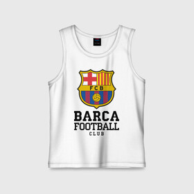 Детская майка хлопок с принтом Barcelona FC в Кировске,  |  | barcelona | fc | fc barcelona | footbal club | барселона | лого | логотип | спорт | футбол | футбольный клуб