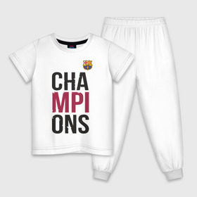 Детская пижама хлопок с принтом Champions в Кировске, 100% хлопок |  брюки и футболка прямого кроя, без карманов, на брюках мягкая резинка на поясе и по низу штанин
 | 