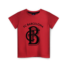 Детская футболка хлопок с принтом FC Barcelona в Кировске, 100% хлопок | круглый вырез горловины, полуприлегающий силуэт, длина до линии бедер | barcelona | fc | fc barcelona | footbal club | барселона | лого | логотип | спорт | футбол | футбольный клуб