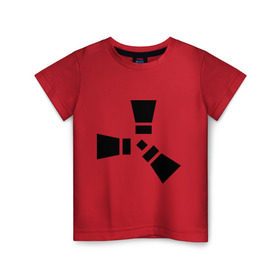 Детская футболка хлопок с принтом Rust в Кировске, 100% хлопок | круглый вырез горловины, полуприлегающий силуэт, длина до линии бедер | Тематика изображения на принте: playrust | rust | раст