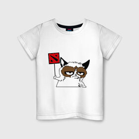 Детская футболка хлопок с принтом Веселая Dota2 в Кировске, 100% хлопок | круглый вырез горловины, полуприлегающий силуэт, длина до линии бедер | dota | dota2 | дота | дотан | дотка | осторожно дота