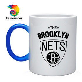 Кружка хамелеон с принтом The Brooklyn Nets в Кировске, керамика | меняет цвет при нагревании, емкость 330 мл | бруклин