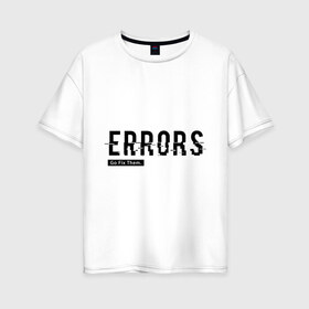Женская футболка хлопок Oversize с принтом Watch Dogs Error в Кировске, 100% хлопок | свободный крой, круглый ворот, спущенный рукав, длина до линии бедер
 | games | watch dogs