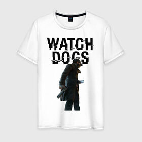 Мужская футболка хлопок с принтом Watch Dogs в Кировске, 100% хлопок | прямой крой, круглый вырез горловины, длина до линии бедер, слегка спущенное плечо. | Тематика изображения на принте: 
