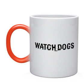Кружка хамелеон с принтом Watch Dogs в Кировске, керамика | меняет цвет при нагревании, емкость 330 мл | watch dogs