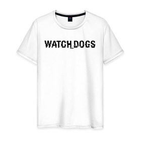 Мужская футболка хлопок с принтом Watch Dogs в Кировске, 100% хлопок | прямой крой, круглый вырез горловины, длина до линии бедер, слегка спущенное плечо. | watch dogs