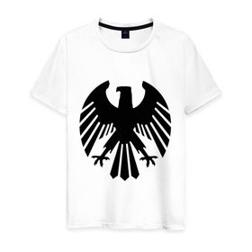 Мужская футболка хлопок с принтом Немецкий гербовый орёл в Кировске, 100% хлопок | прямой крой, круглый вырез горловины, длина до линии бедер, слегка спущенное плечо. | геральдика | герб | немецкий | орел | птица | рисунок